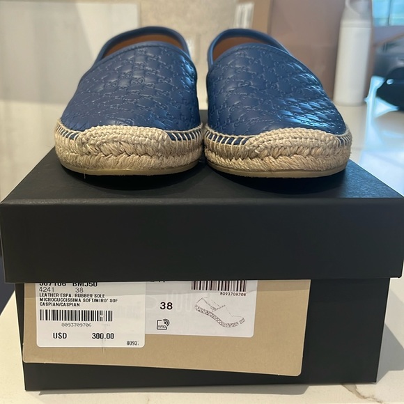 Gucci leather espadrilles SZ 38 - Picture 1 of 7